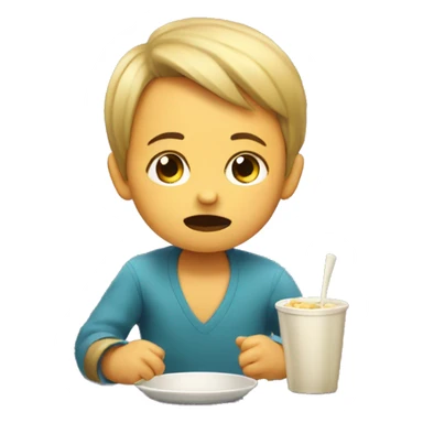 the child doesn't want to eat sticker