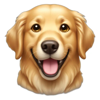 happy golden retriever dog sticker