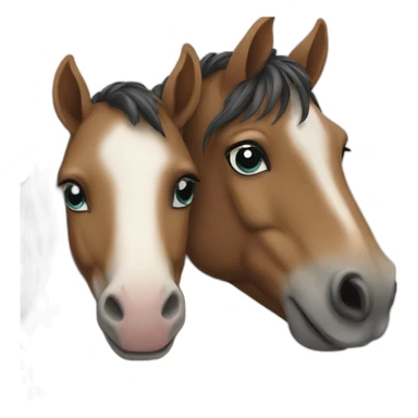 Baby horse and mom horse sticker