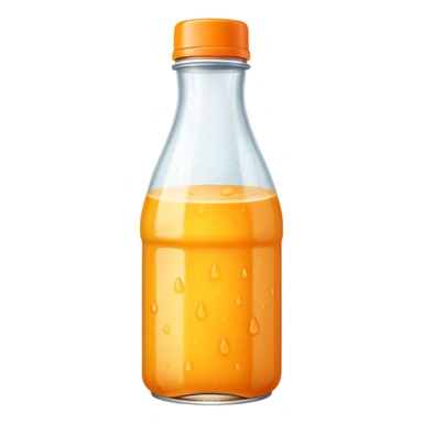 Orange juice bottle sticker