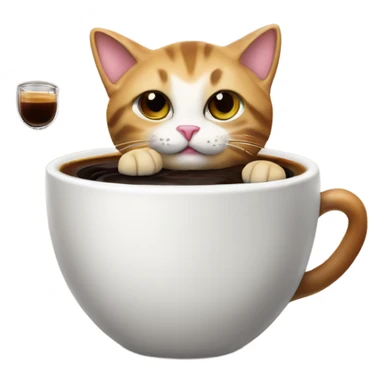 cat with espresso martini in paw sticker