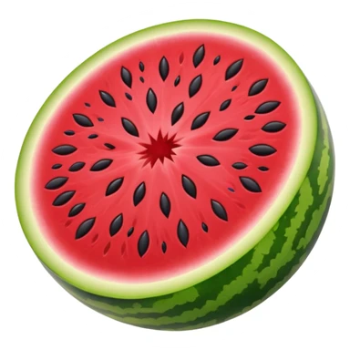 an emoji of an open watermelon but with purple rind instead of green rind sticker