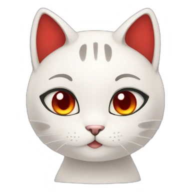 Neko girl with red eyes sticker