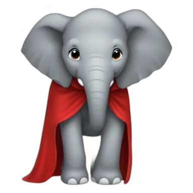 An Elephant Wearing A Red Cloak sticker