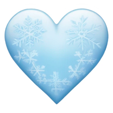 A winter wonderland heart sticker