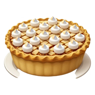 Apple crumble pie with marshmallows topping  sticker