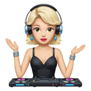 80'S CELEBRITY HORSE WITH DJ DRESS sticker