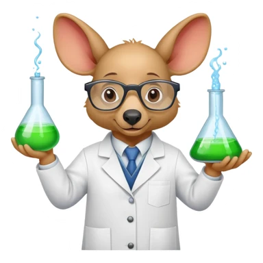 Aardvark doing science  sticker