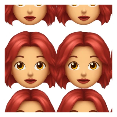 Chica morena y labios rojos y pelo lasio con flequillo  sticker