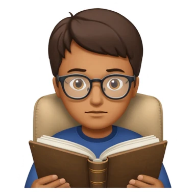 someone who is reading a book to learn the history  sticker