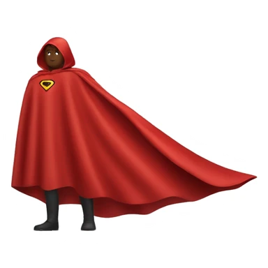 RED SUPERHERO CAPE sticker
