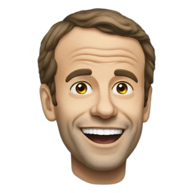 Macron qui est mort de rire sticker