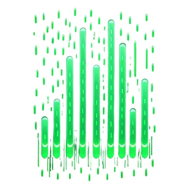 matrix digital rain, green Numbers 0 to 5, black background, cyberpunk style sticker