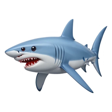 blue Shark attack efferct with blood sticker