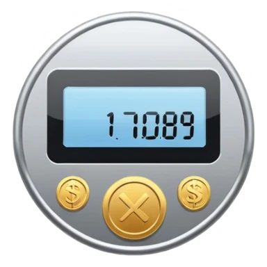 A clean, minimalist “credit counter” badge icon that communicates cumulative usage of design tokens (colours, font sizes, spacing) with an intentional economy of variation. No text. More like a Coin. sticker
