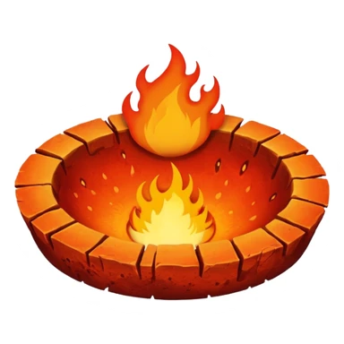 flaming crater sticker
