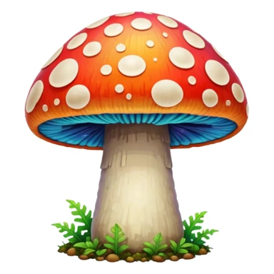 psychodelic mushroom single simple colorful harvested sticker