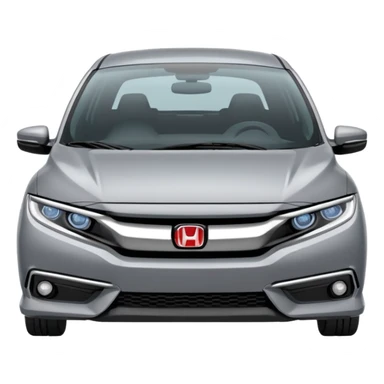 Make an emoji of a 2024 Honda civic with a grey exterior with no added color  sticker