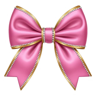 Pink bow with sparkles  sticker