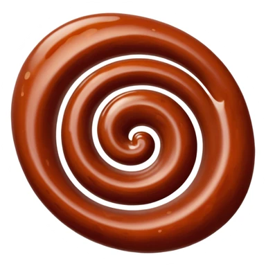 chipotle sauce, small swirl or spoonful, deep reddish-brown, rich smoky tone, smooth glossy, slightly thick, gentle ripples, dark specks, no bottle, dish, or garnish, soft lighting, emoji scale sticker