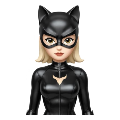 Isolated, ultra detailed illustration of the most incredibly pretty full body with patent leather outfit, DC Hero Catwoman
figurine imaginable, toy style. sticker