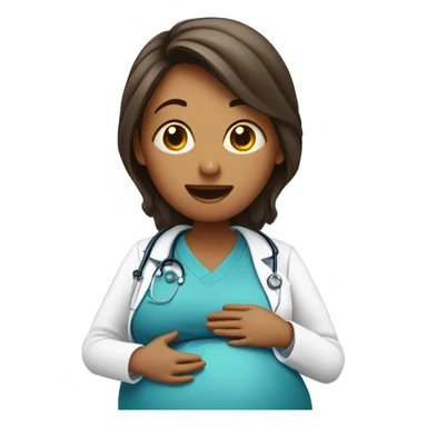 pregnant woman talking to a doctor sticker