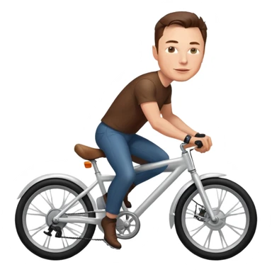 Elon Musk on a bike sticker