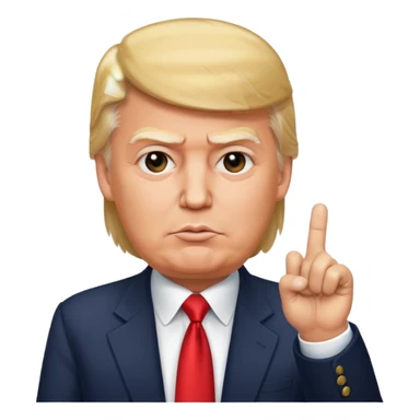 Donald trump holding a middle finger up sticker
