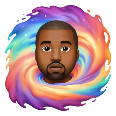 Kanye on galaxy gas sticker