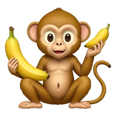 monkey eating a banana  sticker