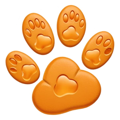 a very light pale pastel orange #FFDBBB pawprint sticker