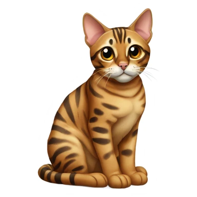 bengal cat sitting  sticker