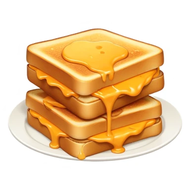 Kaas tosti with melting cheese oozing out the sides sticker