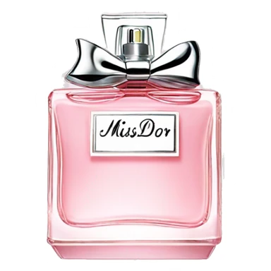 Light pink Miss Dior perfume with bow sticker