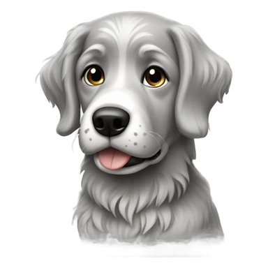 New Finland doodle dog grey sticker