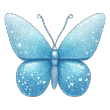 glitter ice butterfly sticker