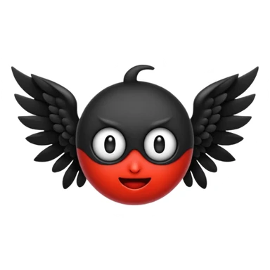 Las alas de angel del emoji pero que sean alas de demonio sticker