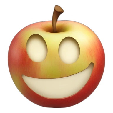 Une fusée sur une pomme sticker