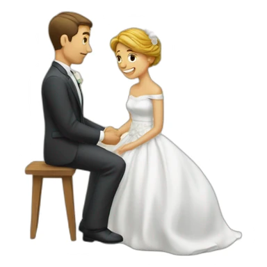homme genoux a terre demande en mariage sticker