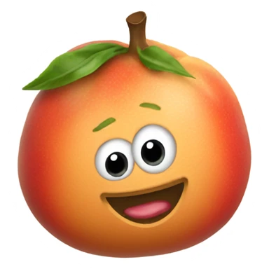 Obergine mit pfirsich sticker