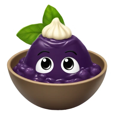 Açaí in a bowl with condensed milk and ninho on top of it sticker