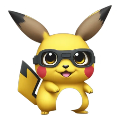 Pikacu qui joue a fortnite sticker