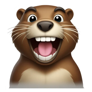 Laughing beaver  sticker