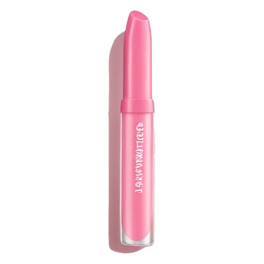 Pastel pink colored lip gloss tube sticker