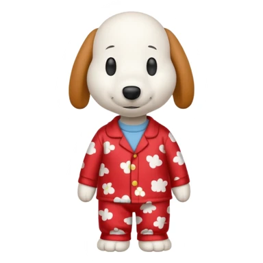 Snoopy in pajamas  sticker
