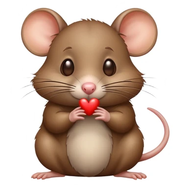 Rat sending a kiss sticker