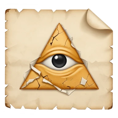 illuminati Paper contract with bite marks tearing through the signature field. sticker