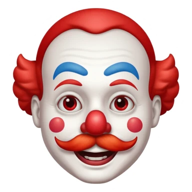 Clown with moustache sticker