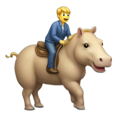 Patate sur un hippopotame sticker