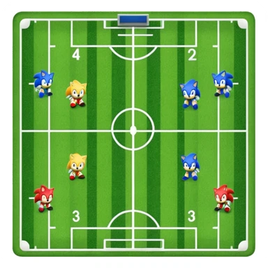 Football field let’s play sonic sticker